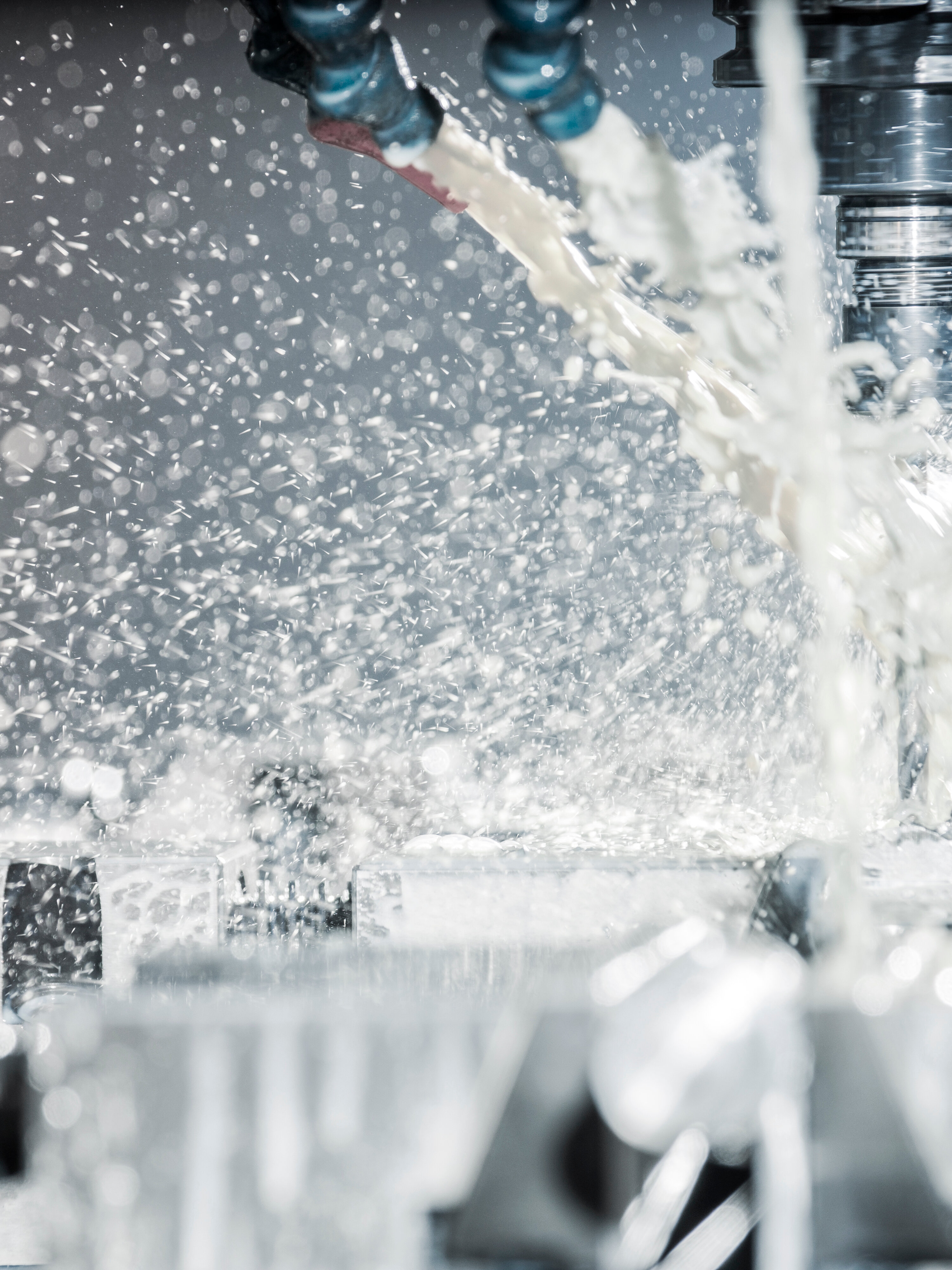 Dark gears; which are lubricated