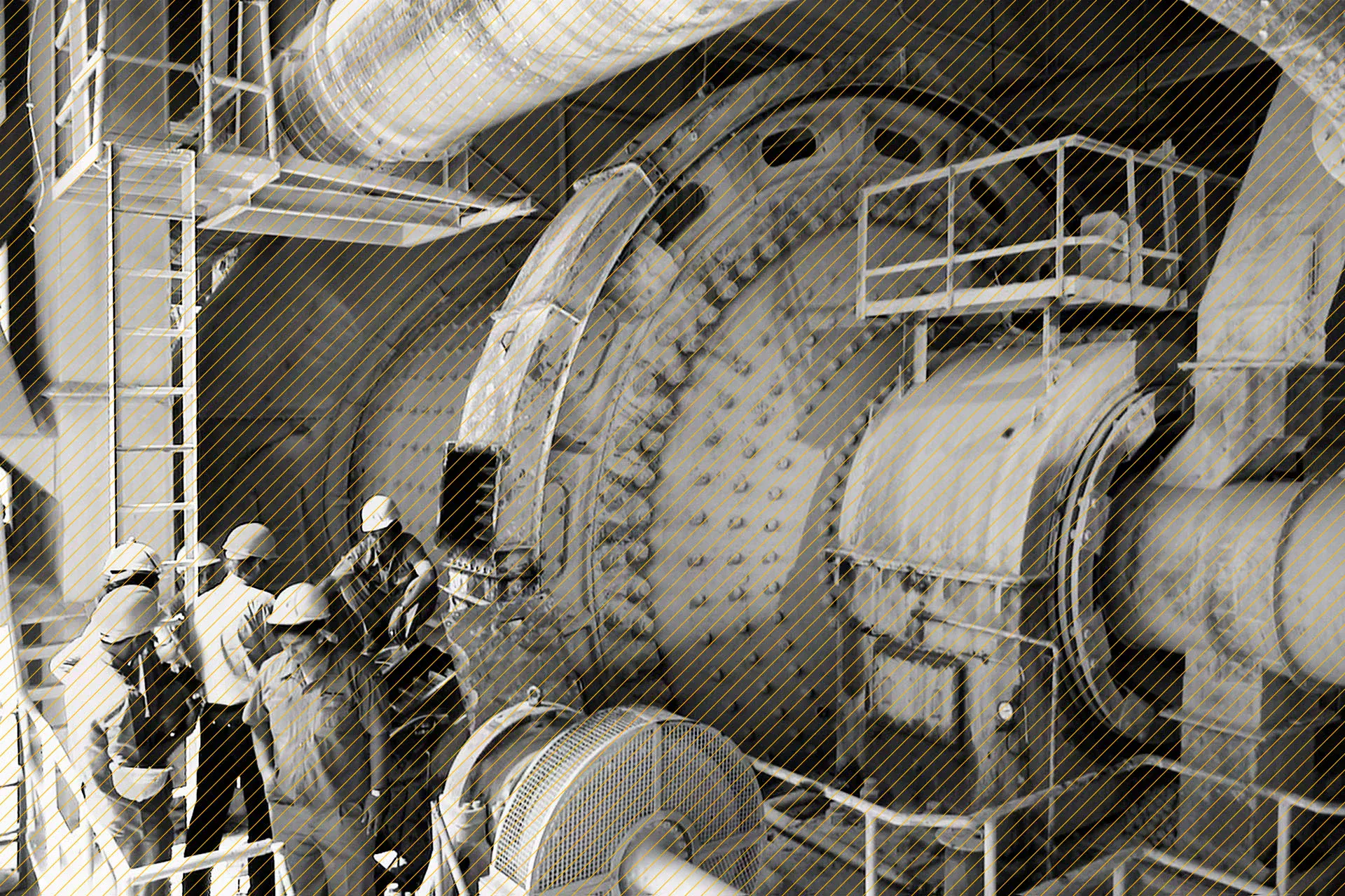 Inspection of an open drive in a cement plant