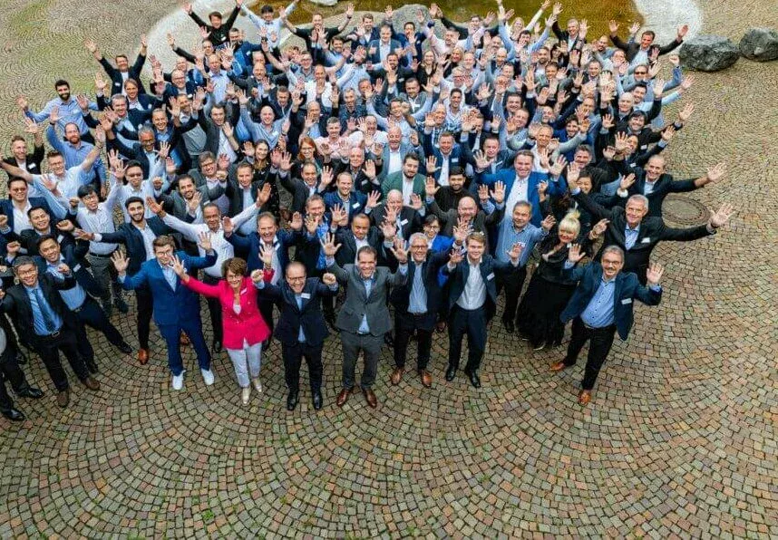 Staff meeting from above