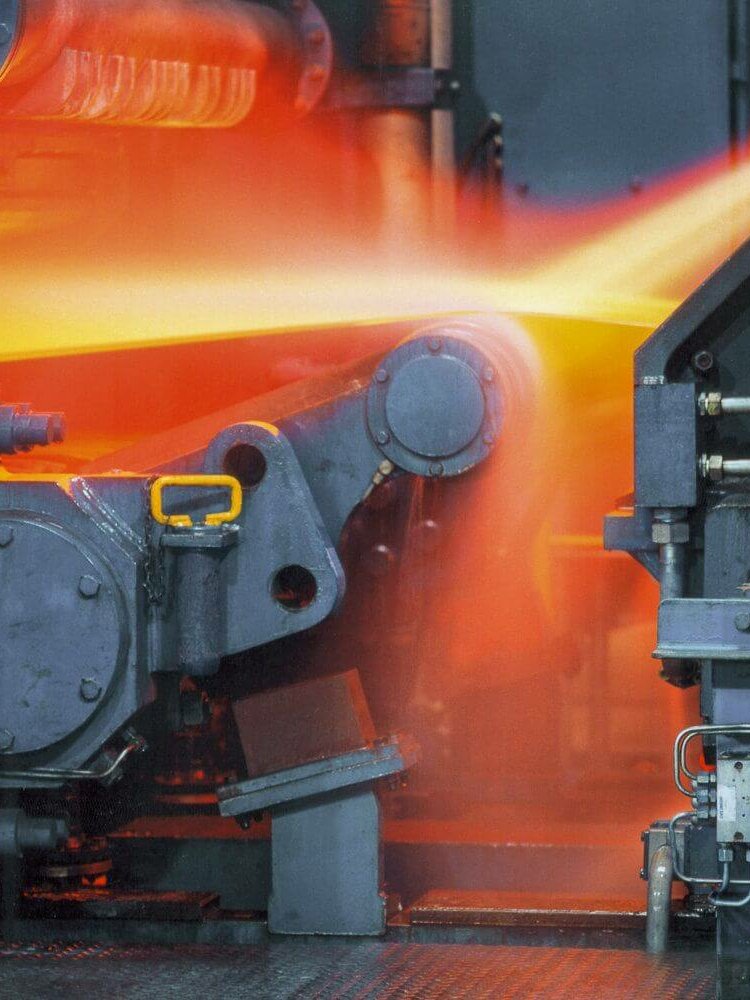 Hot steel in a roller bearing