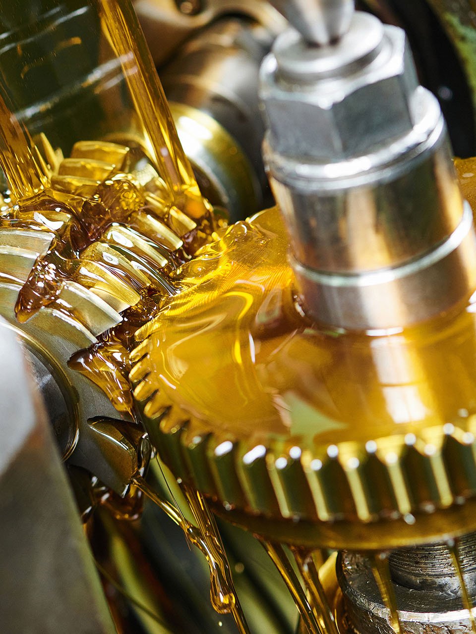 Yellow oil drips over machine