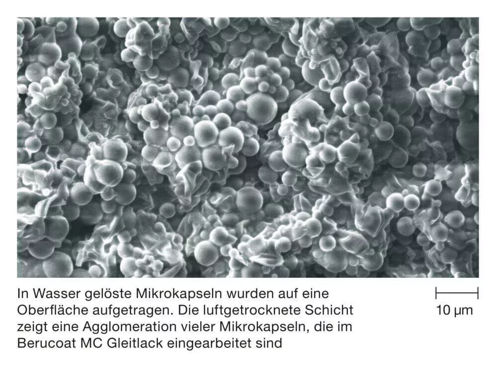 Microcapsules dissolved in water