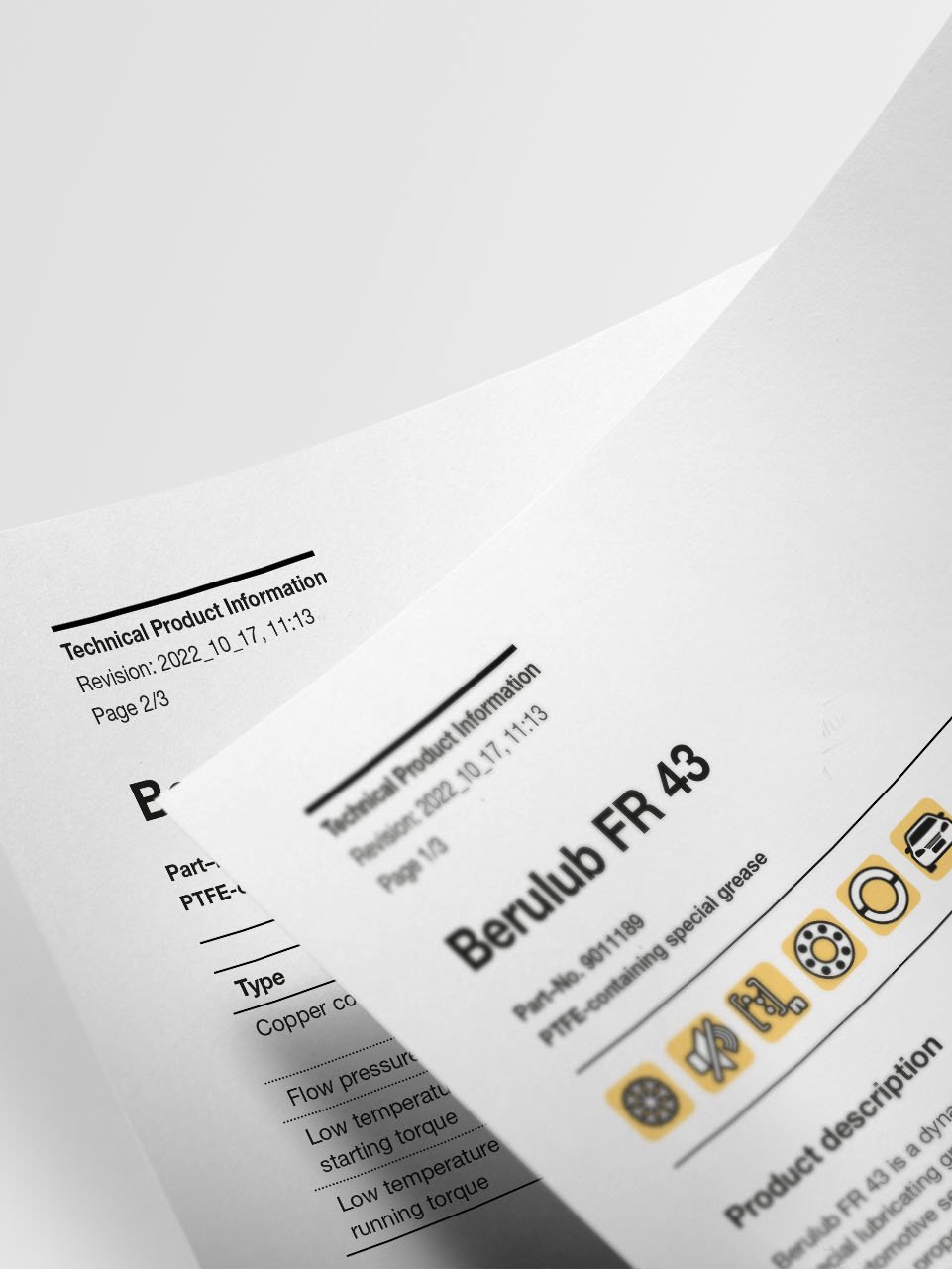 Technical data sheets