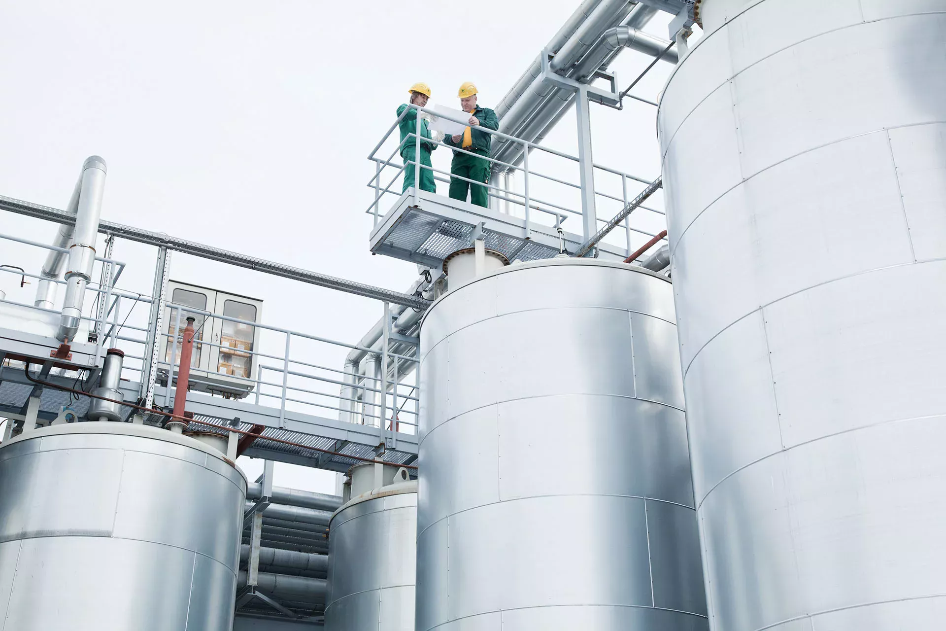 BECHEM tanks with two people