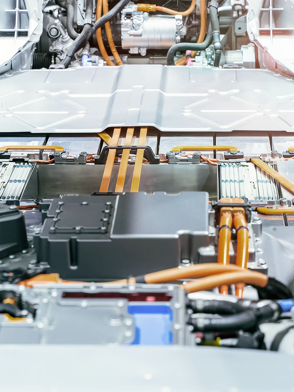 Electric car from below