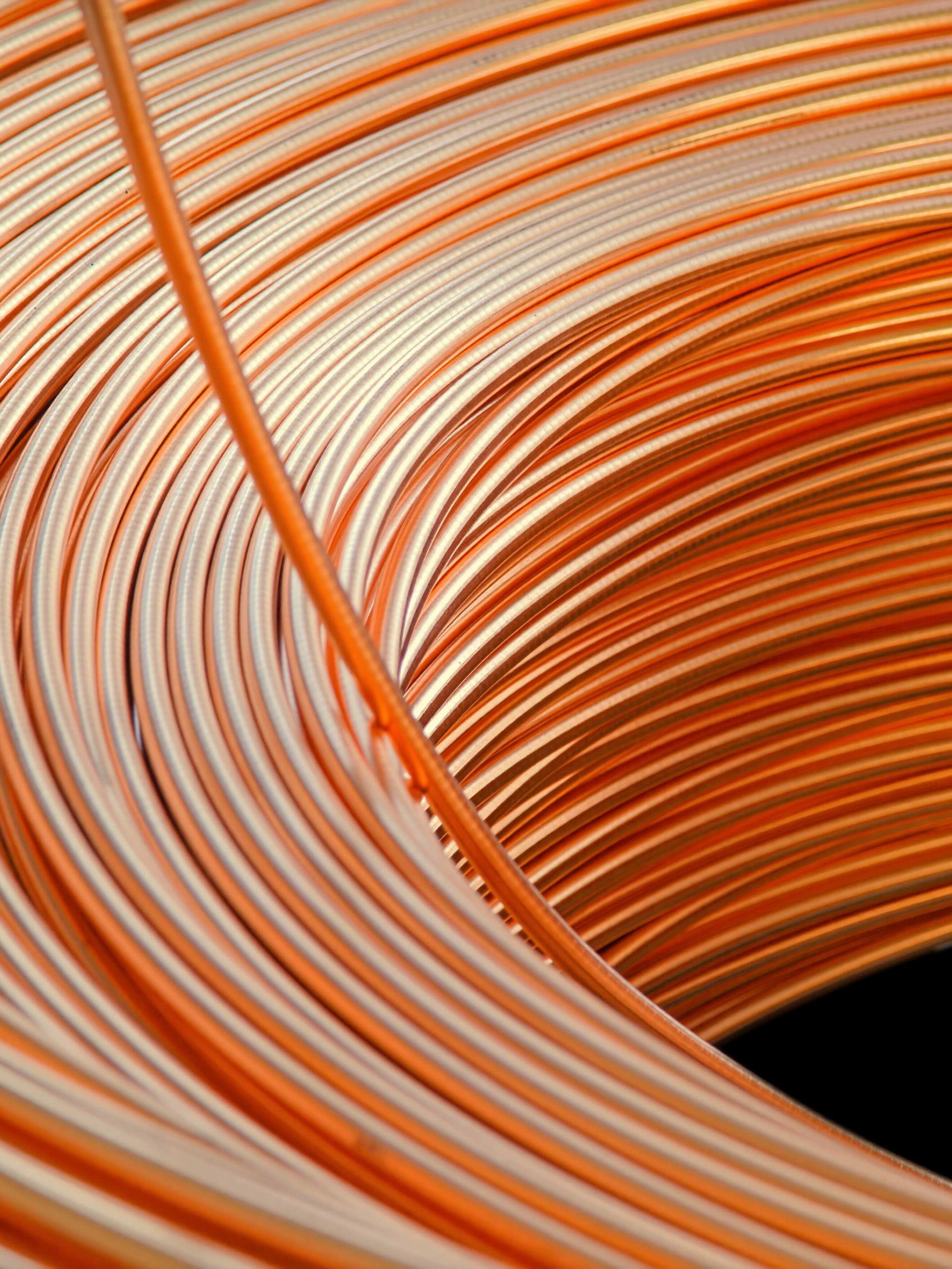 Copper wire tension rolled up