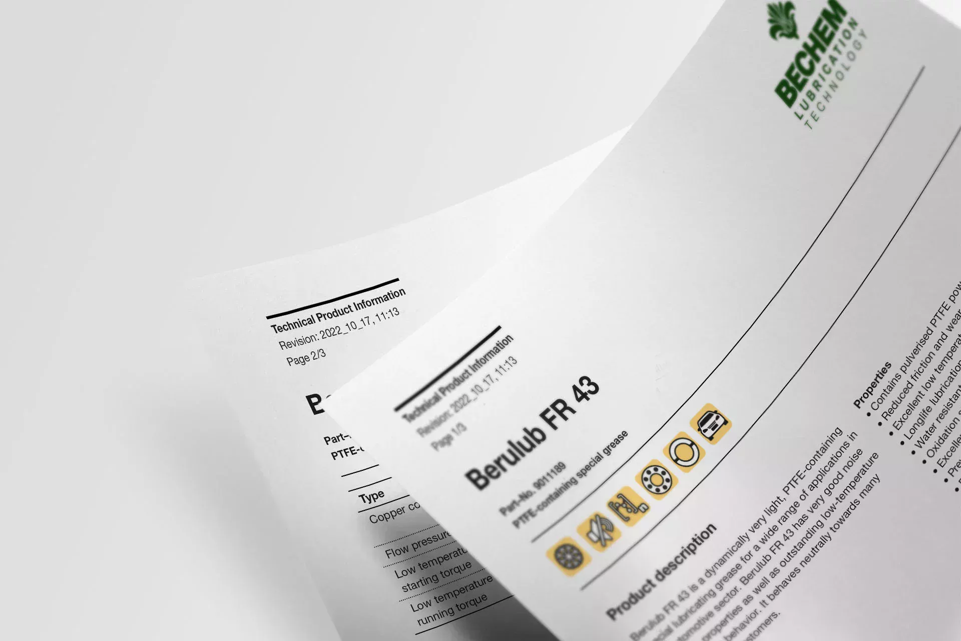 Technical data sheets