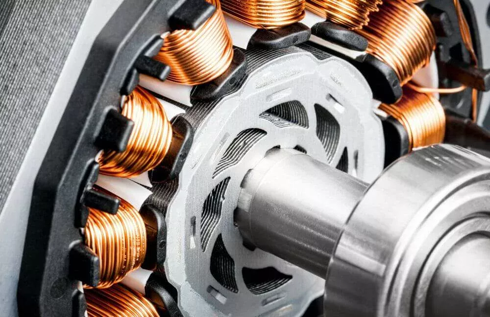 Copper wire in the machine